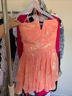 NWOT Ramy Brook Silk Blended Halter Susan Minidress